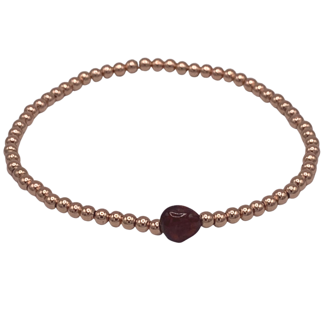 BB Love Jewel Bracelet - Rose Gold "Heart Of The Matter"