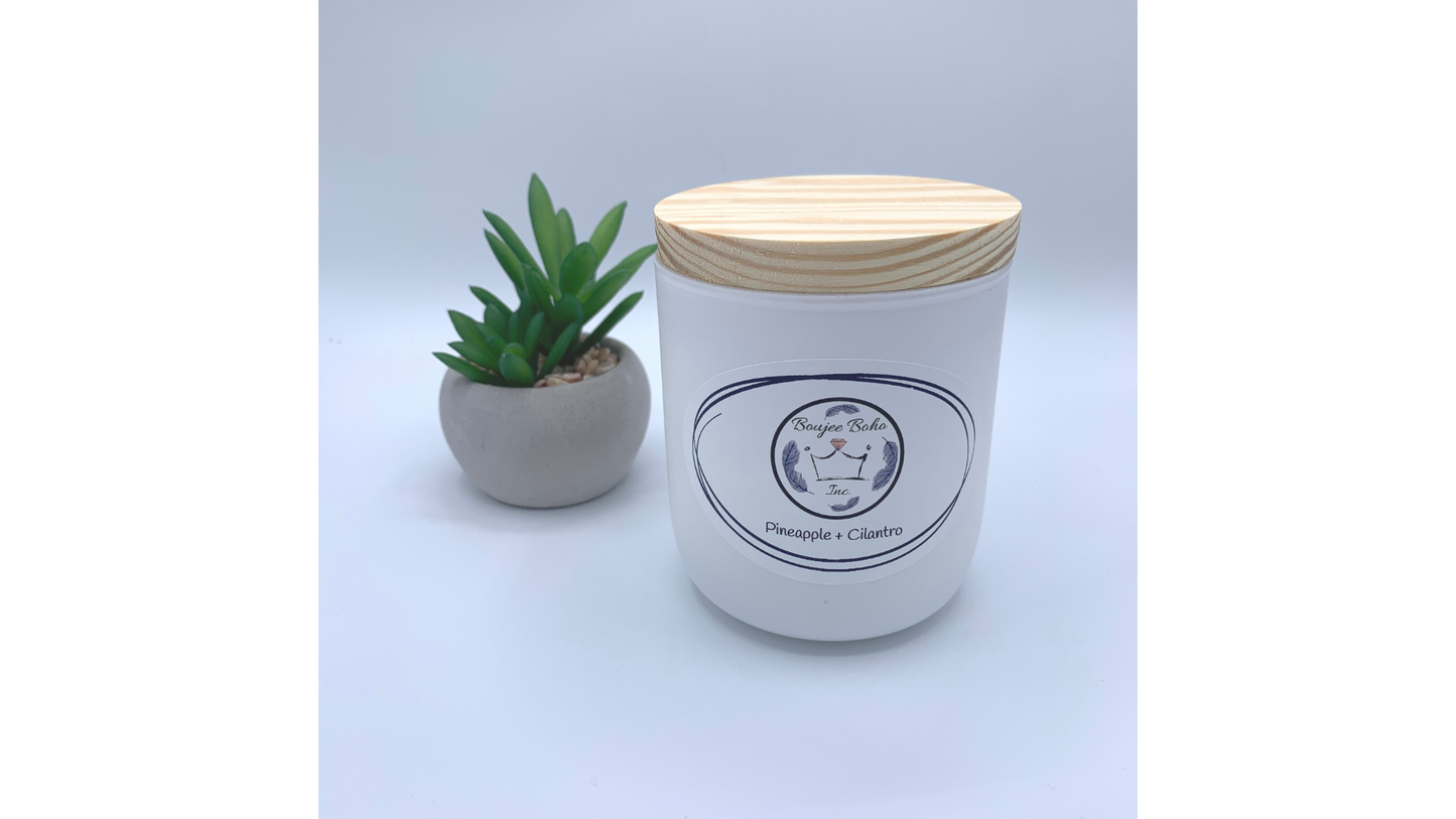 Boujee Boho Inc. Pineapple + Cilantro Soy Candle